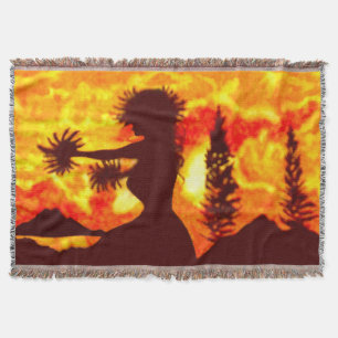 Hula Dancer  Throw Blanket