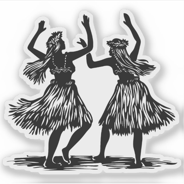 Hula Dancer vinyl sticker (Front)