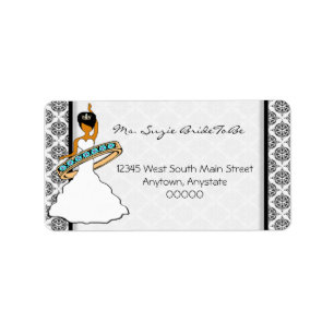 Hula Dancing Bride Address Labels