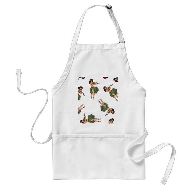 Hula Girl Dancing Pattern Standard Apron (Front)