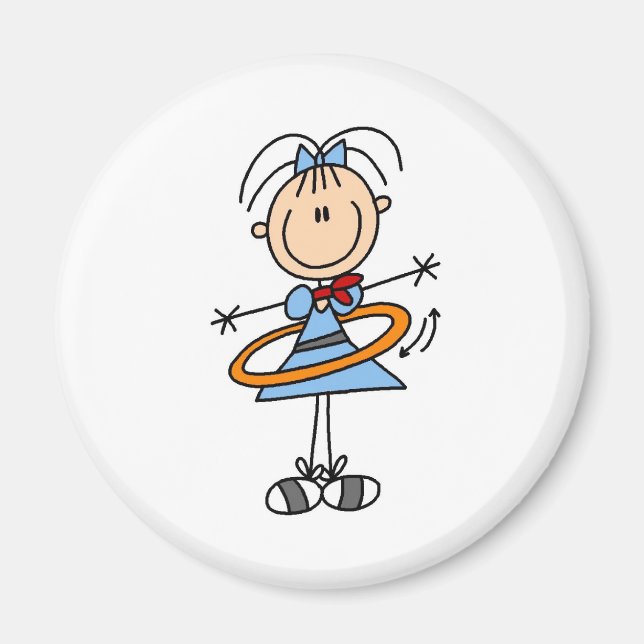 Hula Hoop Girl Magnet (Front)