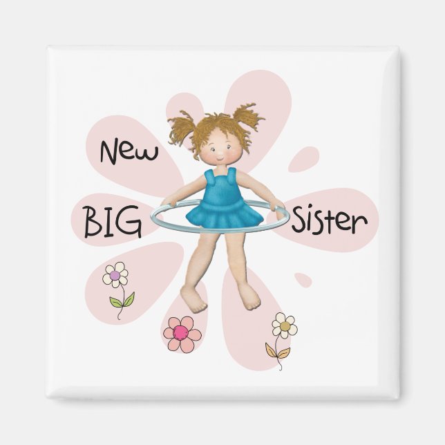 Hula Hoop New Big Sister Magnet (Front)