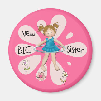 Hula Hoop New Big Sister Magnet