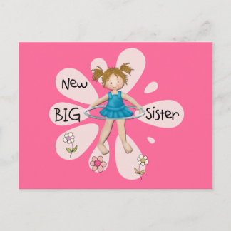 Hula Hoop New Big Sister Postcard
