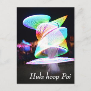 Hula hoop Poi twirler Postcard