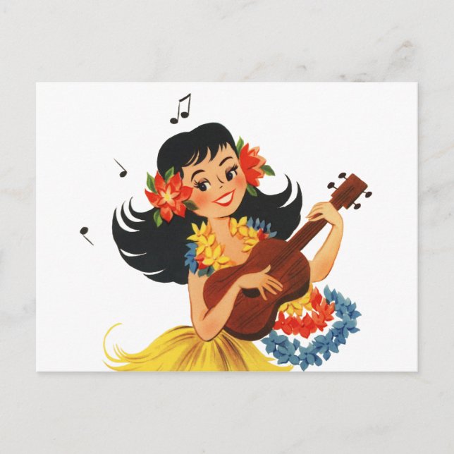 Hula Hula Girl Postcard (Front)
