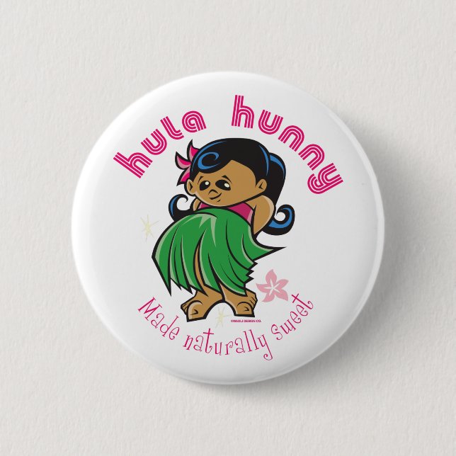 Hula Hunny Button (Front)