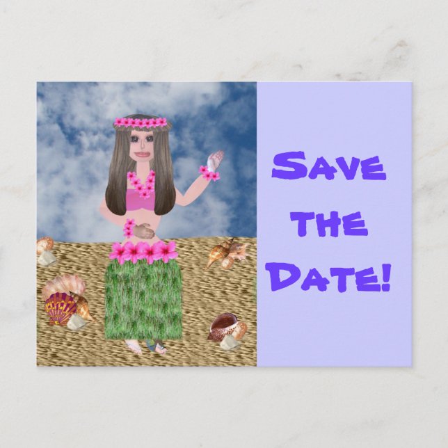 Hula Lula Announcement Postcard (Front)