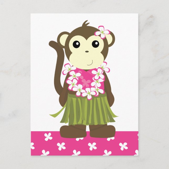 Hula Monkey Postcard (Front)