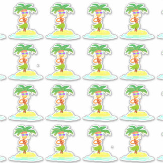 Hula Palm (sheet) contour stickers