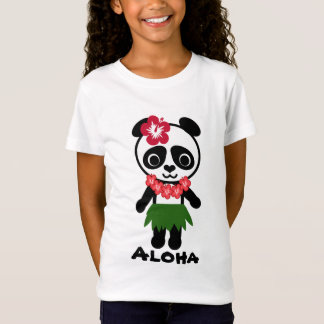 Hula Panda - Girls Baby Doll (Fitted) T-Shirt