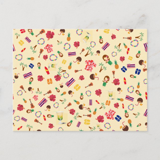 Hula Party in Hawaii Invitation Postcard (Front)