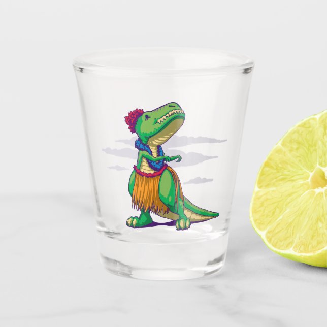 Hula Rex Shot Glass (Front)