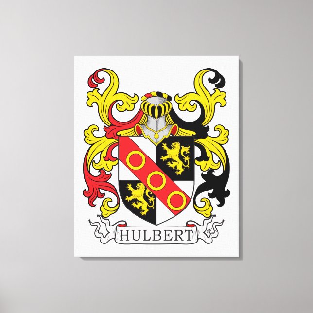 Hulbert Family Crest Canvas Print (Front)
