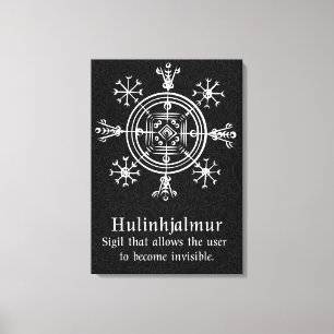 Hulinhjálmur – Norse Sigil of Invisibility Canvas Print