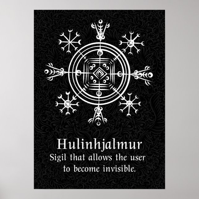 Hulinhjálmur – Norse Sigil of Invisibility Poster (Front)