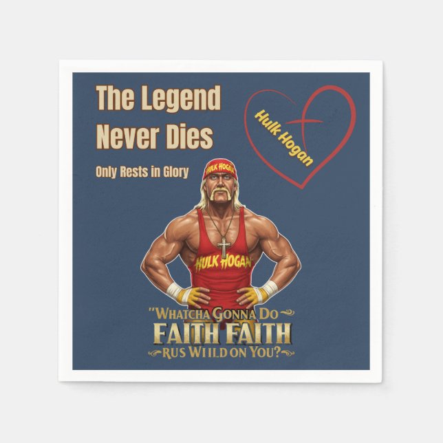  Hulk Hogan will love this bold Hulkster-inspired  Napkin (Front)