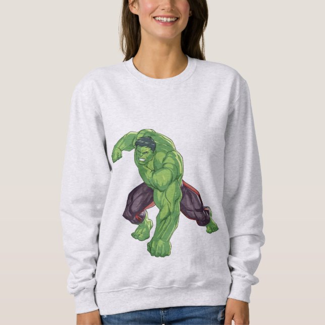 Hulk Smash Women Sweatshirt (Front)