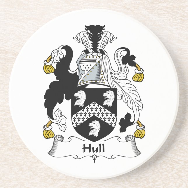 Hull Family Crest Coaster (Front)