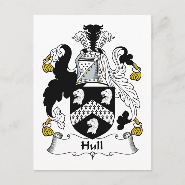 Hull Family Crest Postcard (Front)