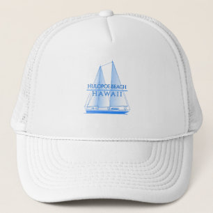 Hulopoe Beach Coastal Nautical Sailing Sailor Trucker Hat