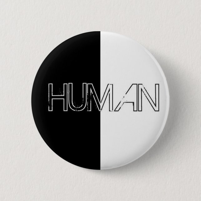 human 6 cm round badge (Front)