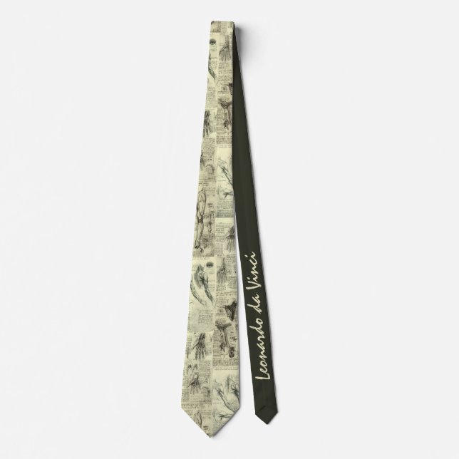 Human Anatomy by Leonardo da Vinci Tie (Front)