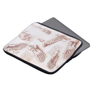 Human Anatomy Skeleton Foot Bones by da Vinci Laptop Sleeve