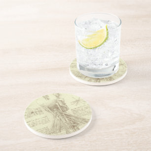 Human Anatomy Spinal Column by Leonardo da Vinci Coaster