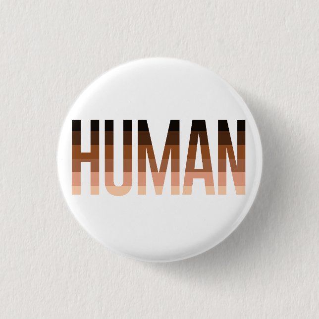 Human Anti-Racist Flag 3 Cm Round Badge (Front)