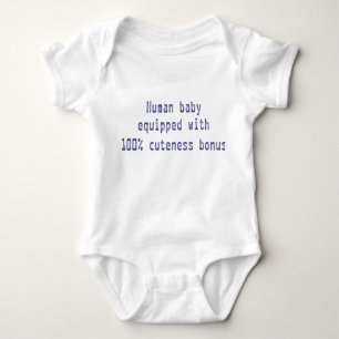 Human baby with 100% cuteness bonus baby bodysuit