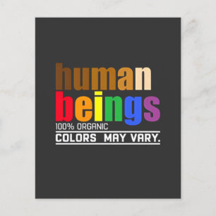 Human Being 100% Organic Colours May Vary LGBT Flyer