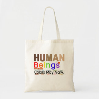 Human Beings 100% Organic Colours May Vary Pride B Tote Bag
