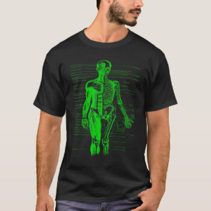 Human Body Muscle Anatomy Doctor Nurse Green T-Shirt