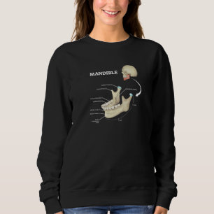 Human Bone Anatomy Mandible Sweatshirt