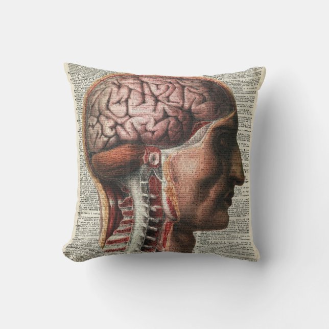 Human Brain Anatomy Cushion (Front)