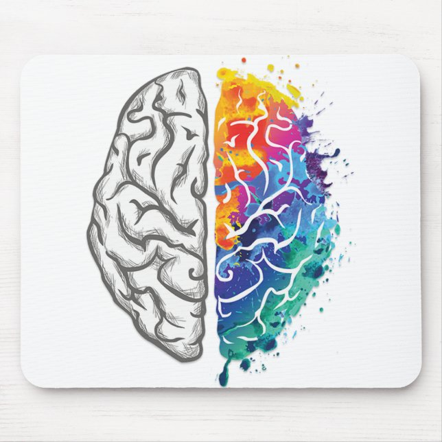 human brain illustration mouse pad (Front)
