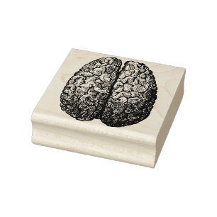 Human Brain Rubber Stamp
