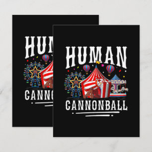 Human Cannonball Circus Carnival Card