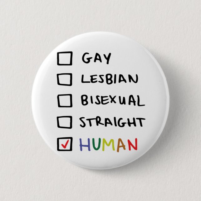 Human Checklist 6 Cm Round Badge (Front)