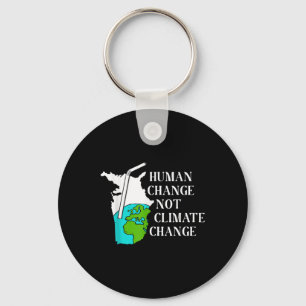 Human Climate Change Global Warming Environmental Key Ring