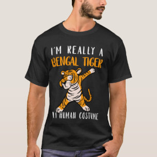 Human Costume Dabbing Bengal Tiger Wildlife Animal T-Shirt
