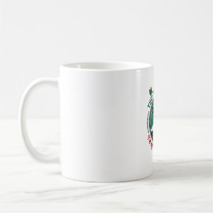 Human Costume Dinosaur Christmas Santa Hat Pine Tr Coffee Mug
