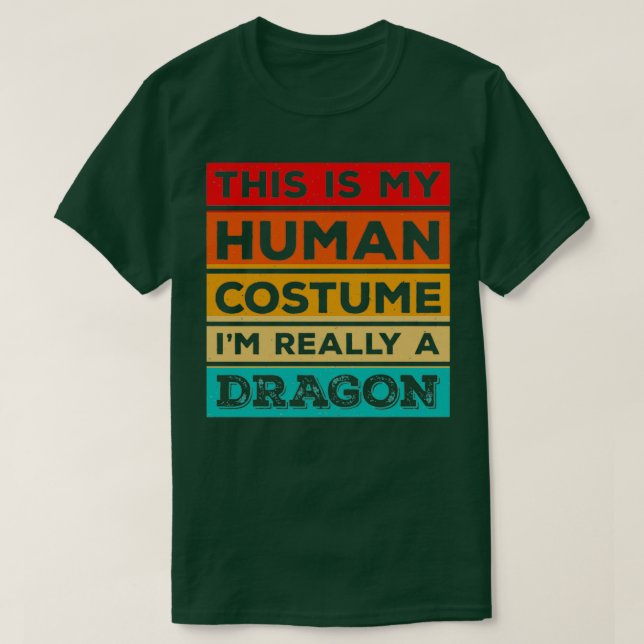 Human Costume Dragon Fire Halloween Beast Wings 1 T-Shirt (Design Front)