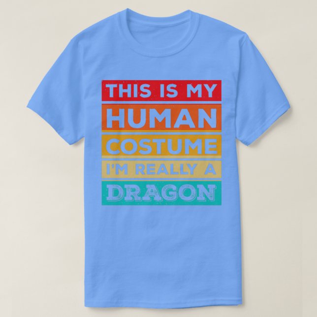 Human Costume Dragon Fire Halloween Beast Wings T-Shirt (Design Front)