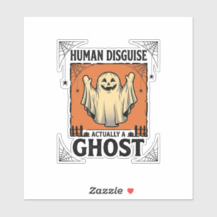 Human Costume Ghost Vintage Halloween Humor_1