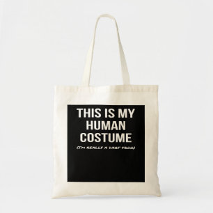 human costume im a dart frog cosplay halloween tote bag