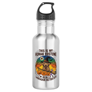 Human Costume Labrador Retriever Halloween Witch H 532 Ml Water Bottle