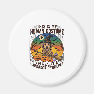 Human Costume Labrador Retriever Halloween Witch H Magnet