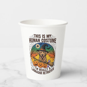 Human Costume Labrador Retriever Halloween Witch H Paper Cups